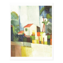 August Macke - Helles Haus 1914 helles Haus Postkarten