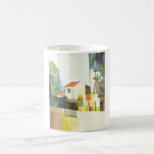 August Macke - Helles Haus 1914 helles Haus Tee Tasse