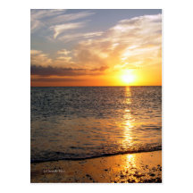 August-Sonnenuntergang-Postkarte