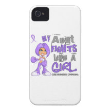 Aunt Fights Like Girl H Lymphoma 42.9 iPhone 4 Case