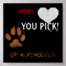 Auserlesene Vampire oder Werewolves Posterdrucke
