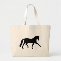 Ausgedehntes Trabdressage-Pferd (Schwarzes) Taschen