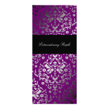 außerordentliches Lila des Damast-311-Dazzling Individuelle Werbe Karte