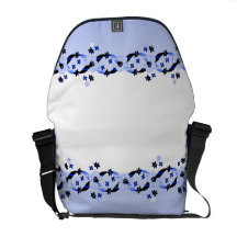 Austen Blues-Band-u. Blumen-Rickshaw-Verwirrung Kuriertaschen