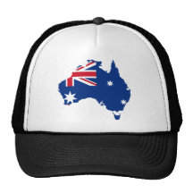Australien-Flagge in Form Australiens Mütze