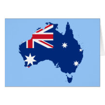 Australien-Flaggenkarte