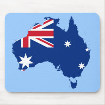 Australien-Flaggenkarte Mauspads