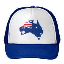 Australien-Flaggenkarte Mützen
