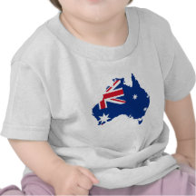 Australien-Flaggenkarte T-shirt