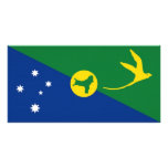 Australien-Weihnachtsinsel-Flagge Foto Grußkarte