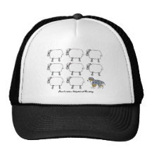 Australischer Schäfer, der Schaf-Hut in Herden leb Baseballkappe
