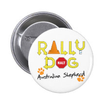 Australischer Schäfer-Kundgebungs-Hund Button