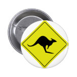 australischer Straßenschildkänguruh Australien Anstecknadelbuttons