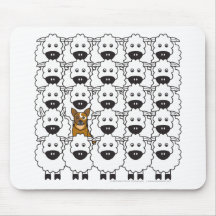 Australischer Vieh-Hund in den Schafen Mousepad