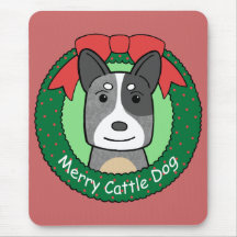 Australisches Vieh-Hundeweihnachten Mousepad