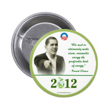 AUSWECHSELBARE ENERGIE OBAMA 2012 politischer pinb Button