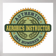 Authentischer Aerobics-Lehrer Posterdrucke