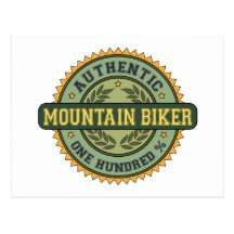 Authentischer Mountainbiker Postkarte