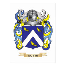 Autin Wappen (Familienwappen) Postkarten