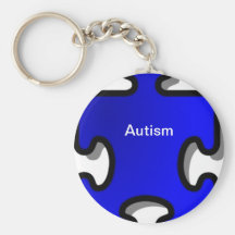 Autismus Awarenss, blaues Puzzlespielstück, autist Schlüsselbänder