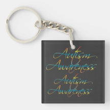 Autismus-Bewusstsein dunkelgraues AcrylKeychain Schlüsselanhänger