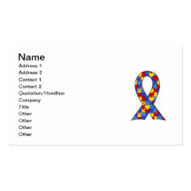 Autismus-Bewusstseins-Band Visitenkarten Vorlage