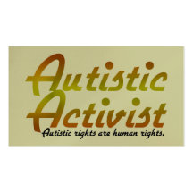 Autistische Aktivisten-Karten des Aktivisten-(Gold Visitenkarte