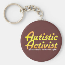 Autistischer Aktivist (Gold) Keychain Schlüsselanhänger