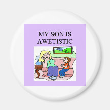 autistischer Sohn und Mutter Kühlschrankmagnete
