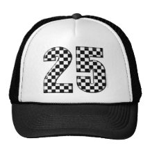 Auto, das Schachbrett Nr. 25 läuft Baseball Caps