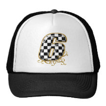 Auto racin Nr. 6 mit Goldakzent Retrocap