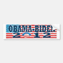 Autoaufkleber-Flagge Obama-Biden 2012