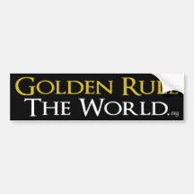 Autoaufkleber "goldene Regel die Welt "