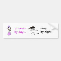 Autoaufkleber Prinzessin-Ninja