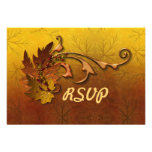 Autumn Leaves Fall Wedding RSVP Announcement