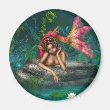 Ava die rosa Meerjungfrau Kühlschrankmagnet