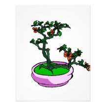 Azaleen-Bonsais-orange Blumen-Bonsais-Grafik Individuelle Einladungskarten