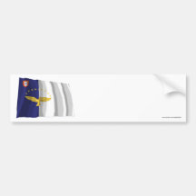 Azoren, die Flagge wellenartig bewegen Auto Aufkleber