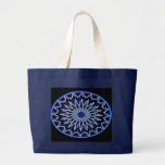 Aztekische blaue Mandala-Tasche