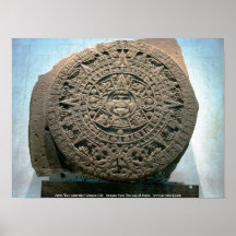 Aztekischer "Sun-Kalender," Mexiko City Plakate