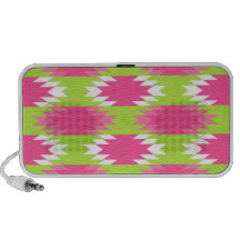 Aztekisches Stammes- heißes Rosa-Limones grünes Mu iPod Speaker
