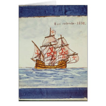 Azulejos Fliese, die ein Schiff, von Sagres darste Karten