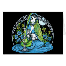 Azura eklektische Hindi-Sari-Mond-Fee-Karte