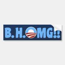 B.H.OMG!! Anti-Obama Autoaufkleber