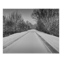 B/W schneebedeckte Spur Photo