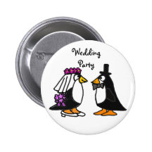 BA Penguin-Hochzeits-Party-Knöpfe Anstecknadelbuttons
