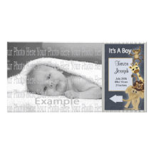 Baby Annoucement Foto-Karten-Schablone Photogrußkarten