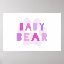 Baby bear - pink print