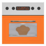 Baby-Brötchen-Rezept-Einladung (Orange eine)