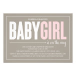 Baby-Dusche des 12x18 Baby-Mädchen-| laden ein Individuelle Ankündigskarten